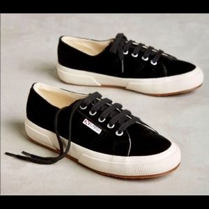 Superga Classic Velvet Lace Up Sneakers